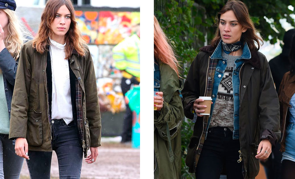 Alexa Chung Chaqueta Barbour tendencia 2021