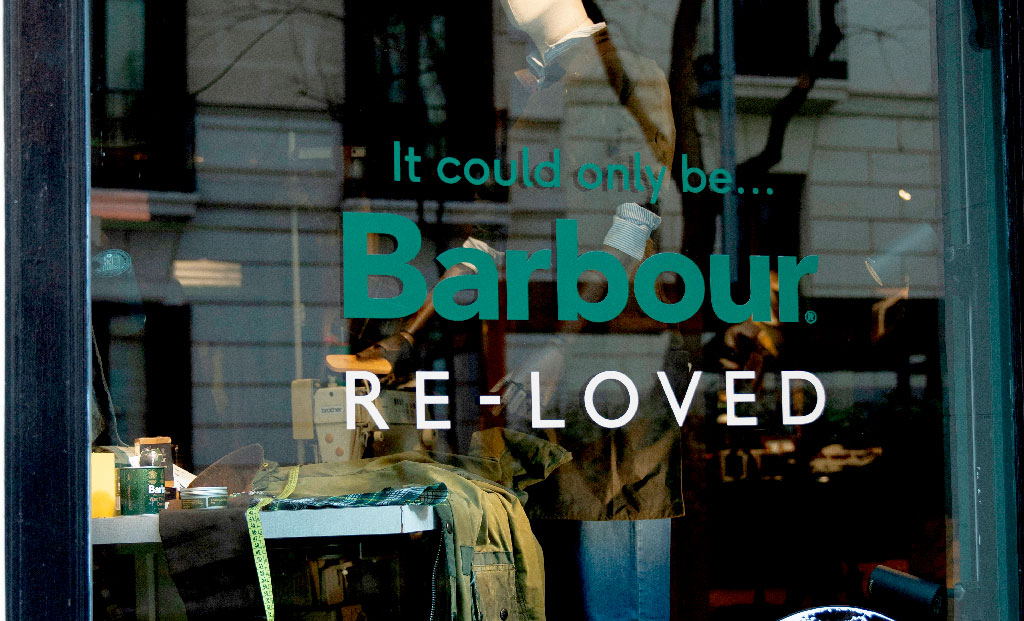 Barbour Re-Loved escaparate tienda Jorge Juan
