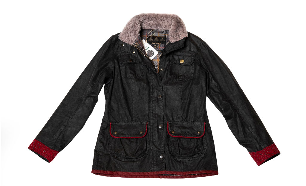 Barbour Re-Loved chaqueta encerada negra