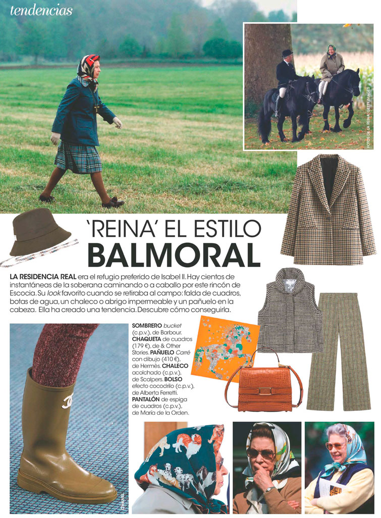 Barbour Reina Isabel II looks Balmoral