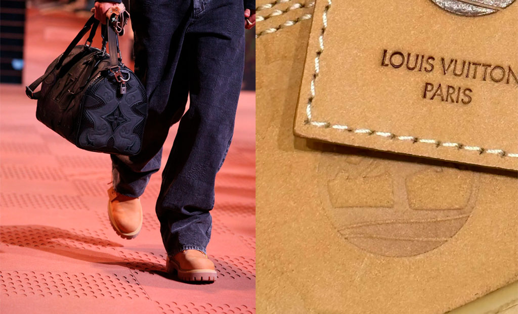 Louis Vuitton x Timberland - detalles desfile