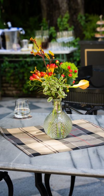 Barbour Garden Party - detalle decoración mesas