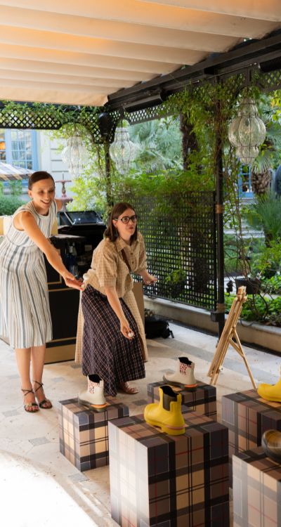 Barbour Garden Party - jugando al wellis basket